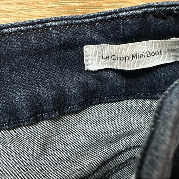 Frame Le Crop Mini Boot Women's Mid-Rise Medium/Dark Wash Denim Size 26 GUC - Picture 4 of 7